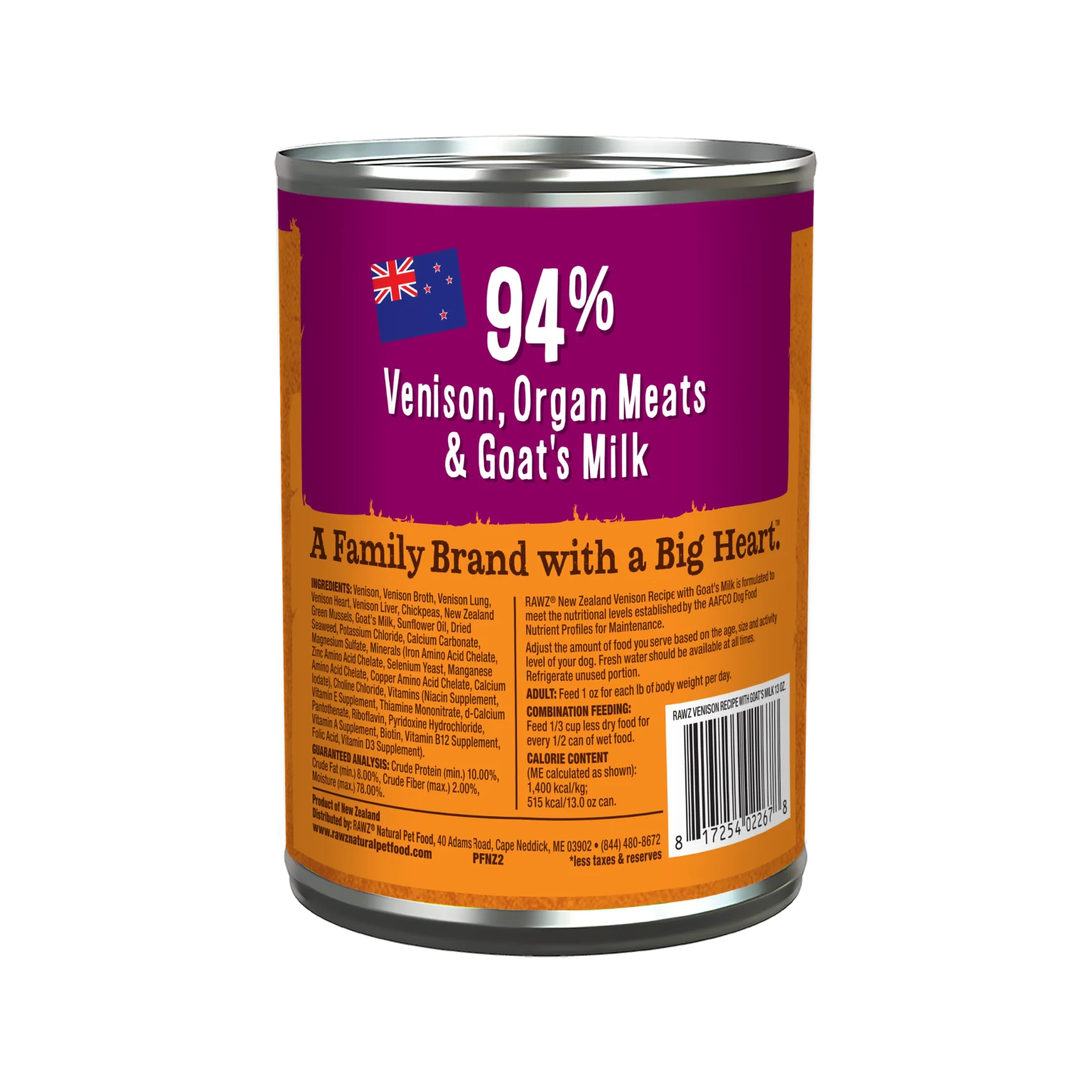 RAWZ_WebsiteCarousel_Dog_Venison&GoatsMilk_13OZ-BACK