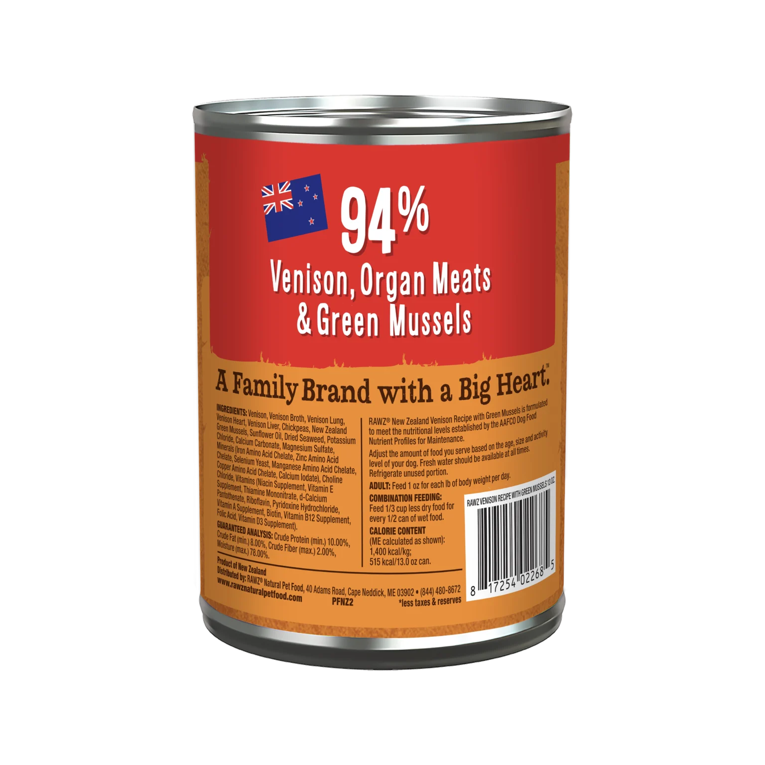 RAWZ_WebsiteCarousel_Dog_Venison&GreenMussels_13OZ-BACK